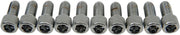 Drag Specialties Socket-Head Bolts Silver Knurled 10 Pack - MPB237
