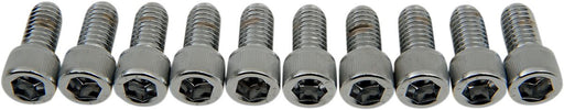 Drag Specialties Socket-Head Bolts Silver Knurled 10 Pack