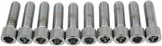 Drag Specialties Socket-Head Bolts Silver Smooth 10 Pack