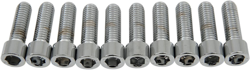 Drag Specialties Socket-Head Bolts Silver Smooth 10 Pack