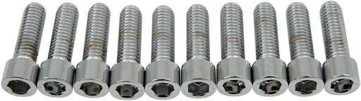 Drag Specialties Socket-Head Bolts Silver Smooth 10 Pack