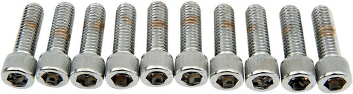 Drag Specialties Socket-Head Bolts Silver Knurled 10 Pack