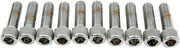 Drag Specialties Socket-Head Bolts Silver Knurled 10 Pack - MPB239