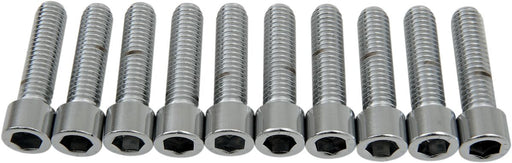 Drag Specialties Socket-Head Bolts Silver Smooth 10 Pack