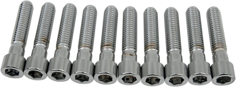Drag Specialties Socket-Head Bolts Silver Smooth 10 Pack