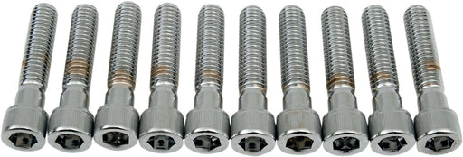 Drag Specialties Socket-Head Bolts Silver Knurled 10 Pack
