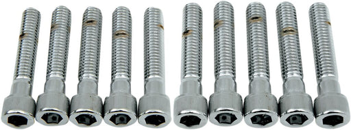 Drag Specialties Socket-Head Bolts Silver Knurled 10 Pack