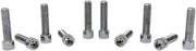Drag Specialties Replacement Fine Thread Socket-Head Bolts Chrome Polished Silver Smooth 10 Pack