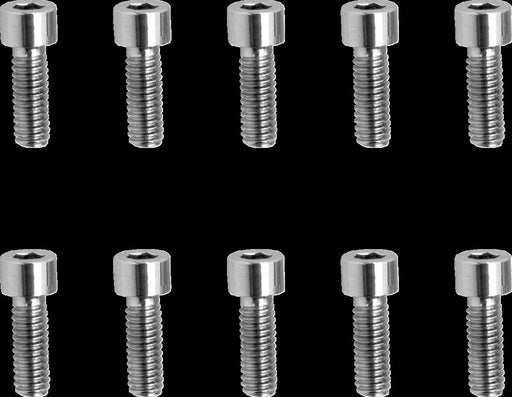 Drag Specialties Replacement Socket-Head Bolts Chrome Polished Silver Coarse Thread Smooth 10 Pack