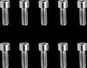Drag Specialties Replacement Socket-Head Bolts Chrome Polished Silver Coarse Thread Smooth 10 Pack - MPB189S