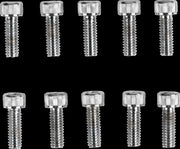 Drag Specialties Replacement Socket-Head Bolts Chrome Polished Silver Coarse Thread Knurled 10 Pack