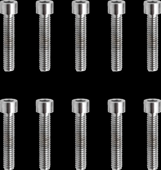 Drag Specialties Replacement Socket-Head Bolts Chrome Polished Silver Coarse Thread Smooth 10 Pack