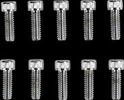 Drag Specialties Replacement Socket-Head Bolts Chrome Polished Silver Coarse Thread Knurled 10 Pack