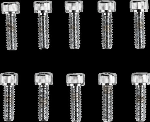 Drag Specialties Replacement Socket-Head Bolts Chrome Polished Silver Coarse Thread Knurled 10 Pack