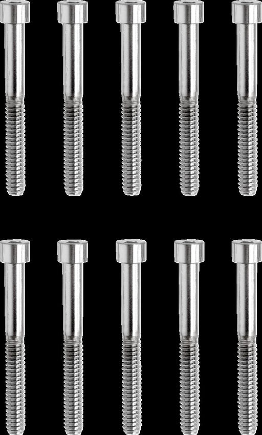 Drag Specialties Replacement Socket-Head Bolts Chrome Polished Silver Coarse Thread Smooth 10 Pack