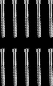Drag Specialties Replacement Socket-Head Bolts Chrome Polished Silver Coarse Thread Smooth 10 Pack