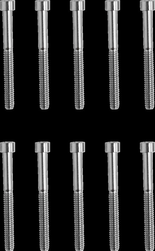 Drag Specialties Replacement Socket-Head Bolts Chrome Polished Silver Coarse Thread Smooth 10 Pack