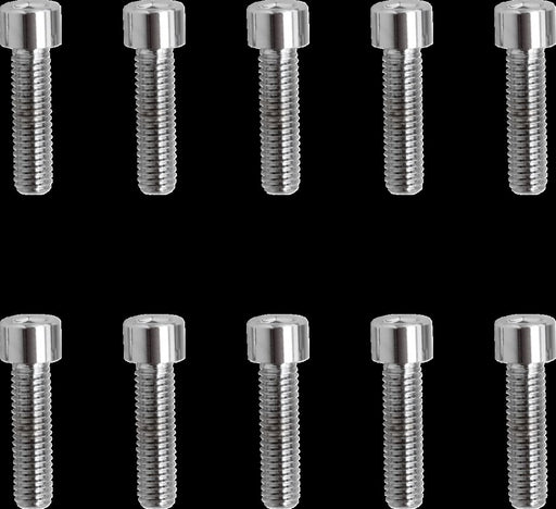 Drag Specialties Replacement Socket-Head Bolts Chrome Polished Silver Fine Thread Smooth 10 Pack
