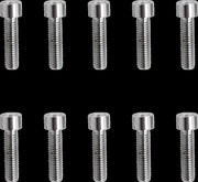 Drag Specialties Replacement Socket-Head Bolts Chrome Polished Silver Fine Thread Smooth 10 Pack - MPB202S