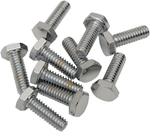 Drag Specialties Replacement Hex-Head Bolts Silver 10 Pack