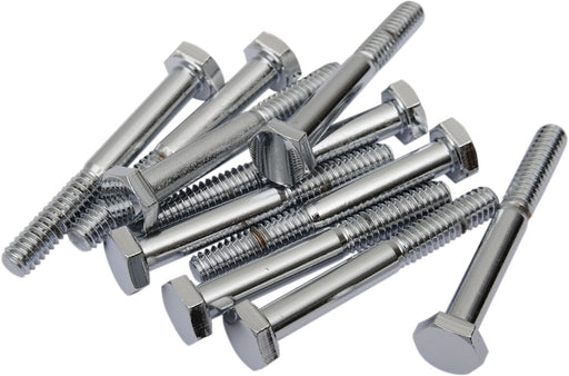 Drag Specialties Replacement Hex-Head Bolts Silver 5 Pack