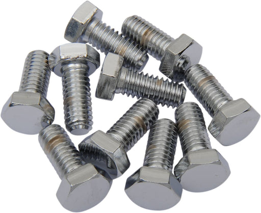 Drag Specialties Replacement Hex-Head Bolts Silver 10 Pack