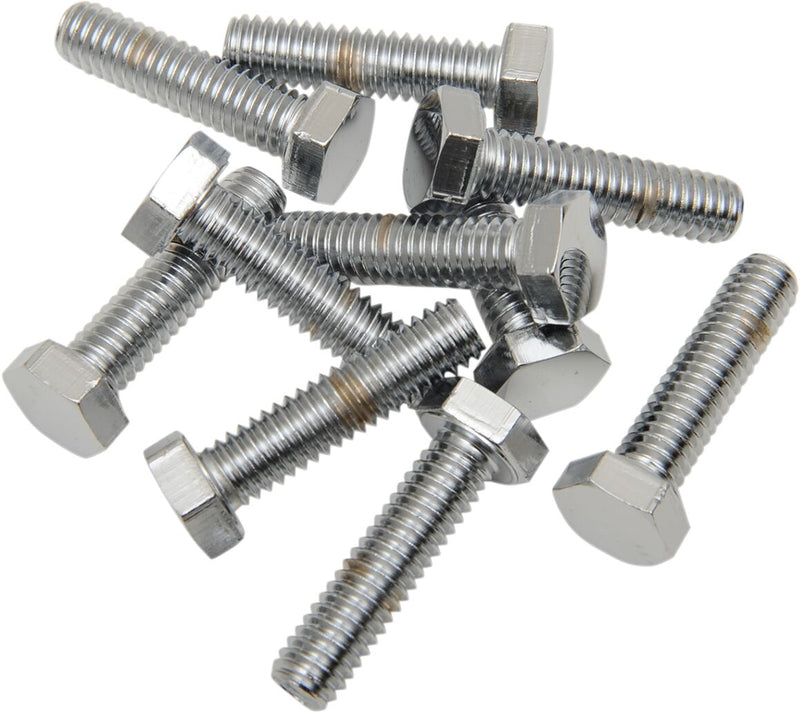 Drag Specialties Replacement Hex-Head Bolts Silver 10 Pack - MPB125