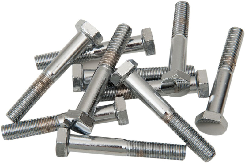 Drag Specialties Replacement Hex-Head Bolts Silver 5 Pack