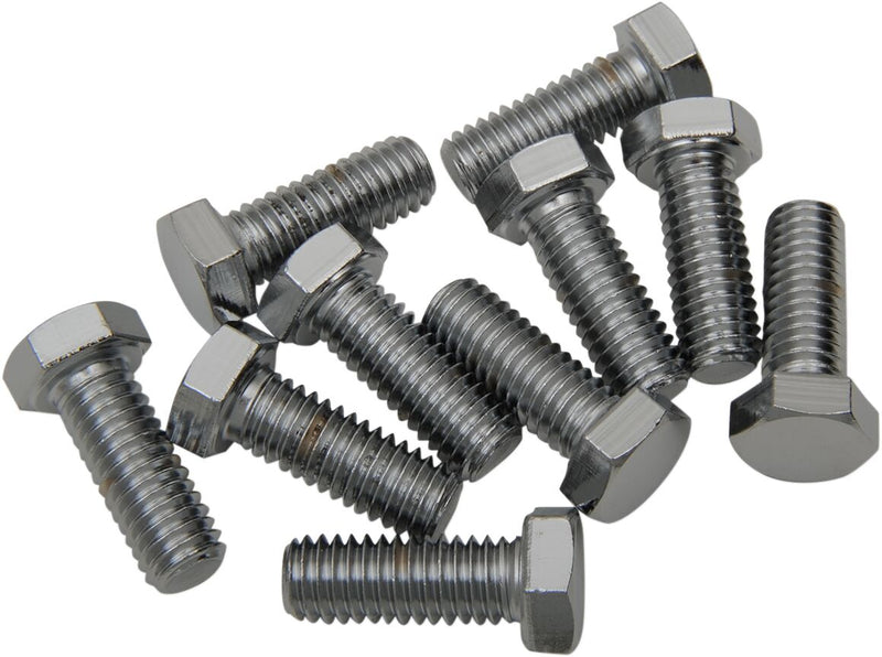 Drag Specialties Replacement Hex-Head Bolts Silver 10 Pack