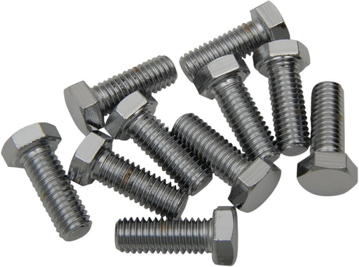 Drag Specialties Replacement Hex-Head Bolts Silver 10 Pack