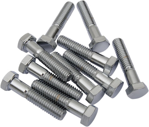 Drag Specialties Replacement Hex-Head Bolts Silver 10 Pack