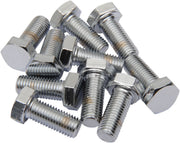 Drag Specialties Replacement Fine Thread Hex Head Bolts Chrome Polished Silver 10 Pack - MPB147