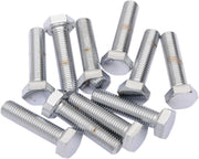 Drag Specialties Replacement Fine Thread Hex Head Bolts Chrome Polished Silver 10 Pack