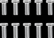 Drag Specialties Replacement Fine Thread Hex Head Bolts Chrome Polished Silver 10 Pack - MPB156