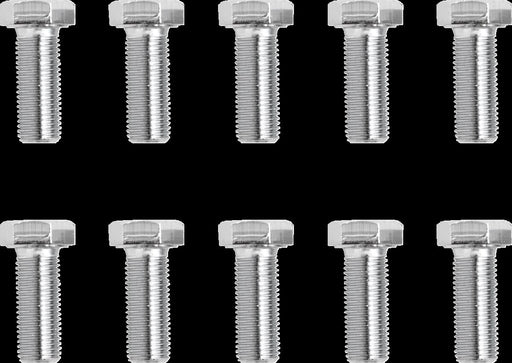 Drag Specialties Replacement Fine Thread Hex Head Bolts Chrome Polished Silver 10 Pack