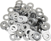 Drag Specialties Washers Silver Flat 100 Pack - MPB174