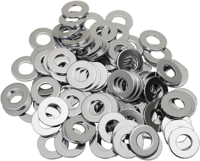 Drag Specialties Washers Silver Flat 100 Pack
