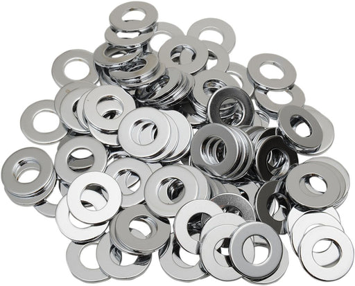 Drag Specialties Washers Silver Flat 100 Pack
