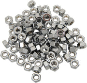Drag Specialties Hex Nuts Silver 100 Pack