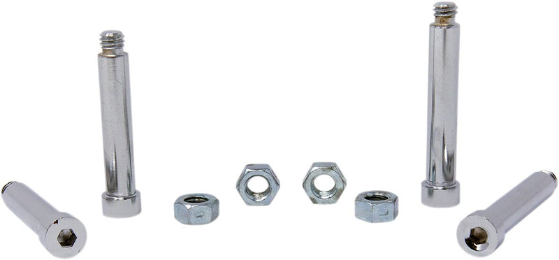 Drag Specialties Front Disc Brake Caliper Mount Bolt Set Chrome Silver Knurled Socket-Head