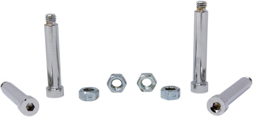Drag Specialties Front Disc Brake Caliper Mount Bolt Set Chrome Silver Knurled Socket-Head