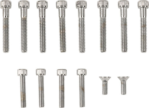 Drag Specialties Handlebar Lever and Master Cylinder Cover Bolt Set Chrome Silver Knurled Socket-Head Handlebar Lever Mount