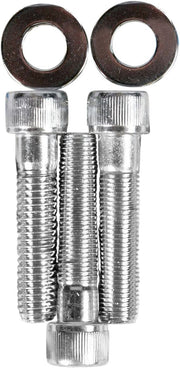 Drag Specialties Triple Tree Pinch Bolts Chrome Silver Knurled Socket-Head Set