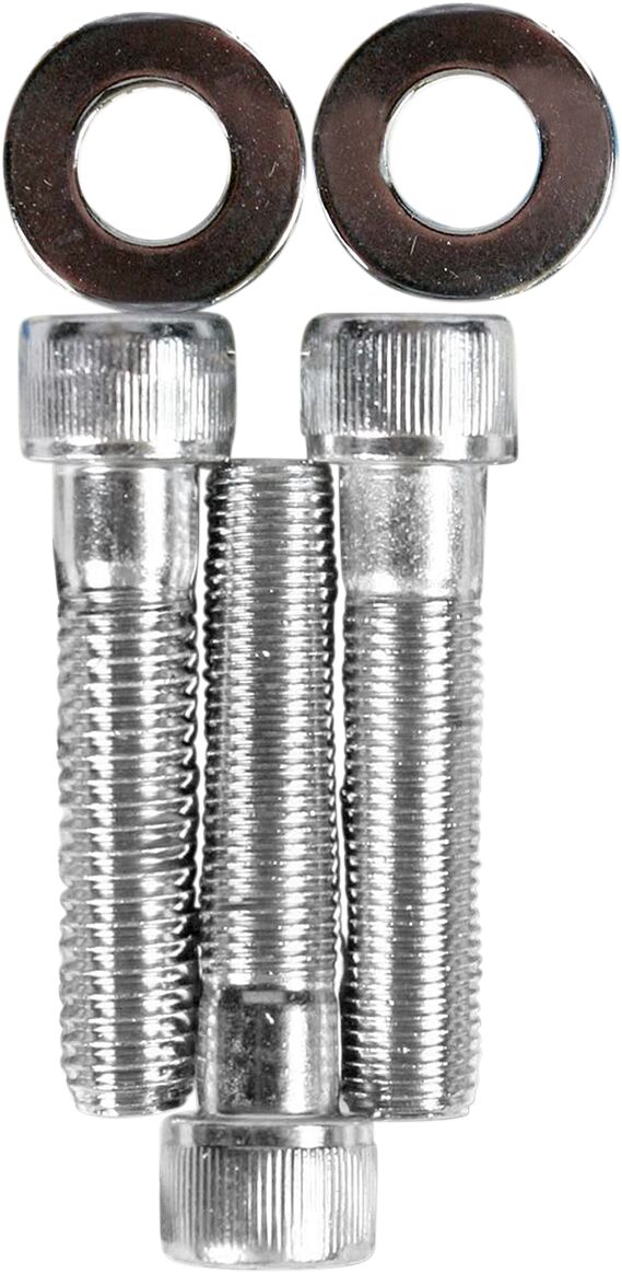 Drag Specialties Triple Tree Pinch Bolts Chrome Silver Knurled Socket-Head Set