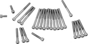 Drag Specialties Cam/Primary/Sprocket Cover Bolt Set Chrome Silver Knurled Socket-Head Cam Cover Primary Cover