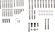 Drag Specialties Motor Bolt Set Chrome Silver Smooth Socket-Head