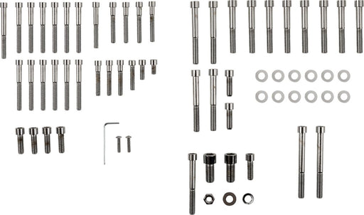 Drag Specialties Motor Bolt Set Chrome Silver Smooth Socket-Head