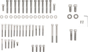 Drag Specialties Motor Bolt Set Chrome Silver Knurled Socket-Head
