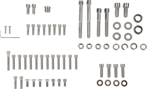 Drag Specialties Motor Bolt Set Chrome Silver Smooth Socket-Head