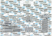 Drag Specialties Motor Bolt Set Chrome Silver Knurled Socket-Head - MK109